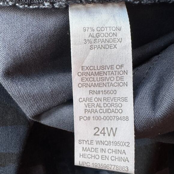 Democracy Ankle Jeans Sz 24w NWT Women Ab Technology Freedom Blue Camo Pants - Picture 7 of 12